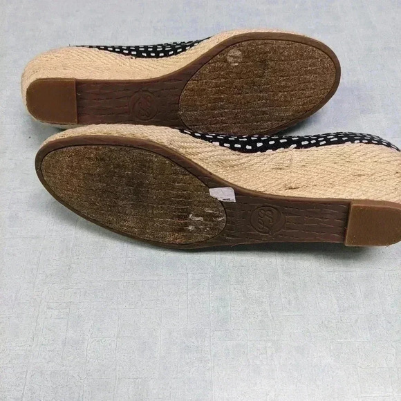 Lucky Brand Black Fabric‎ Espadrille Wedge Heels Women's 8.5 M - Picture 4 of 4